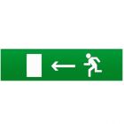  - Арсенал безопасности Наклейка на Молнии: ГРАНД, AQUA Человек влево в дверь, зеленый фон (290 мм х 95 мм)