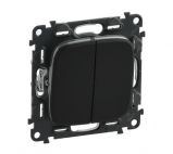 Legrand Valena ALLURE DIY Антрацит Выключатель 2-х клавишный 10А 250В (752915)