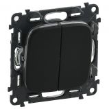 Legrand Valena ALLURE DIY Антрацит Переключатель 2-клавишный 10А 250В (752918)